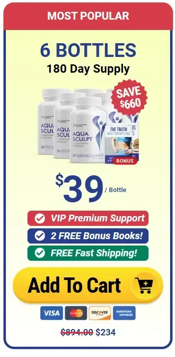 AquaSculpt 180-Day Supply Bottle for Weight Loss – Order Now for Natural Fat Burning
