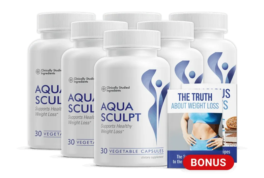 AquaSculpt – 6 Bottle Pack with Bonus Offer for Maximum Weight Loss Results.