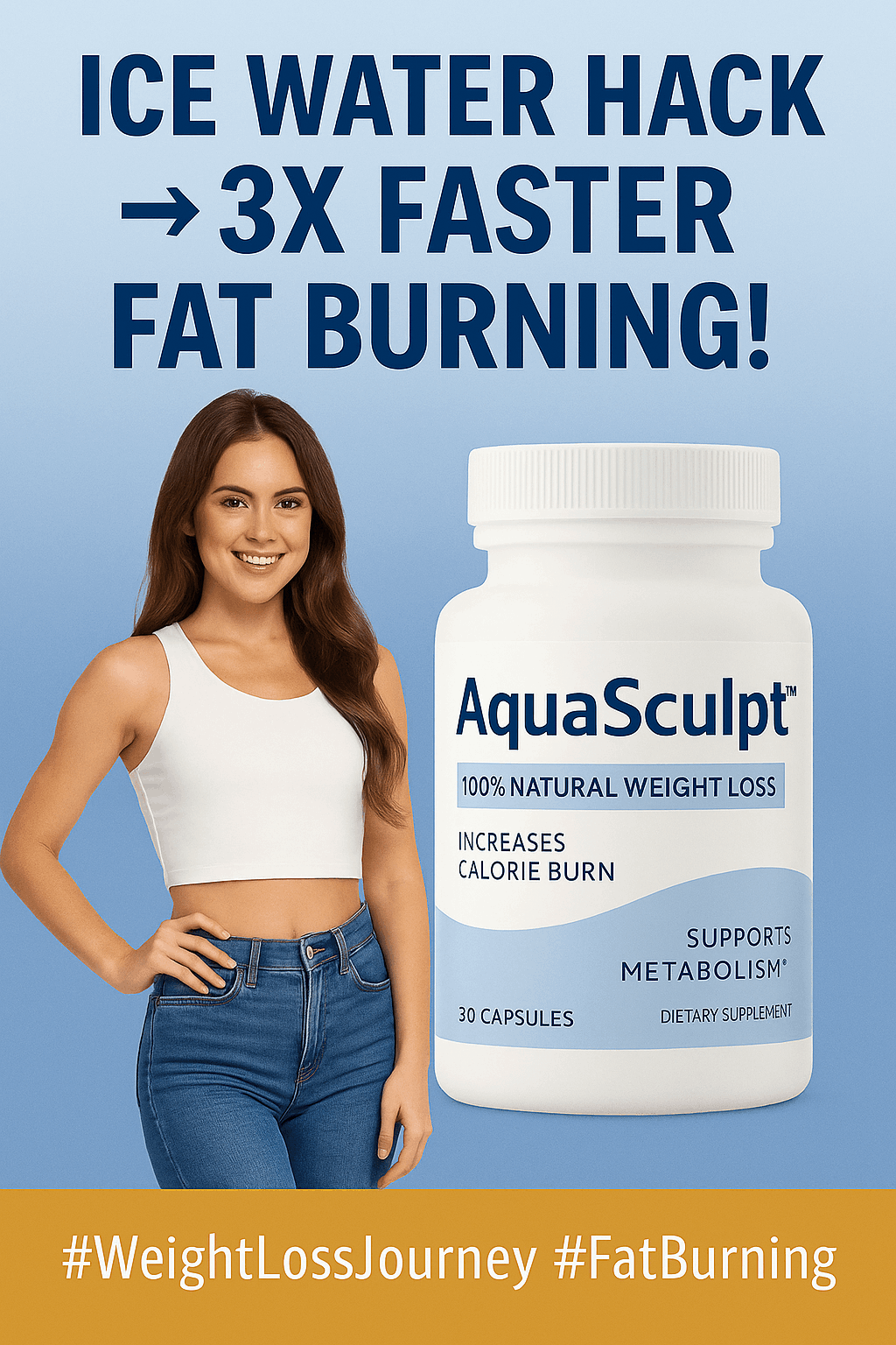 AquaSculpt weight loss supplement bottle – Boost metabolism and burn fat